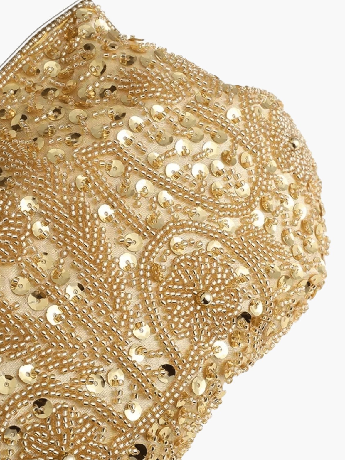 Pochette luxueuse brodée satin