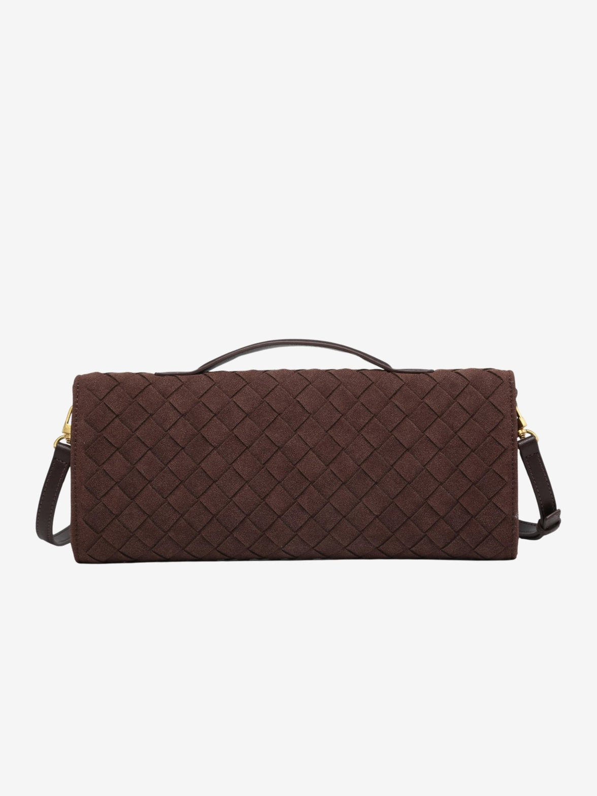 Détail du tressage en daim élégance