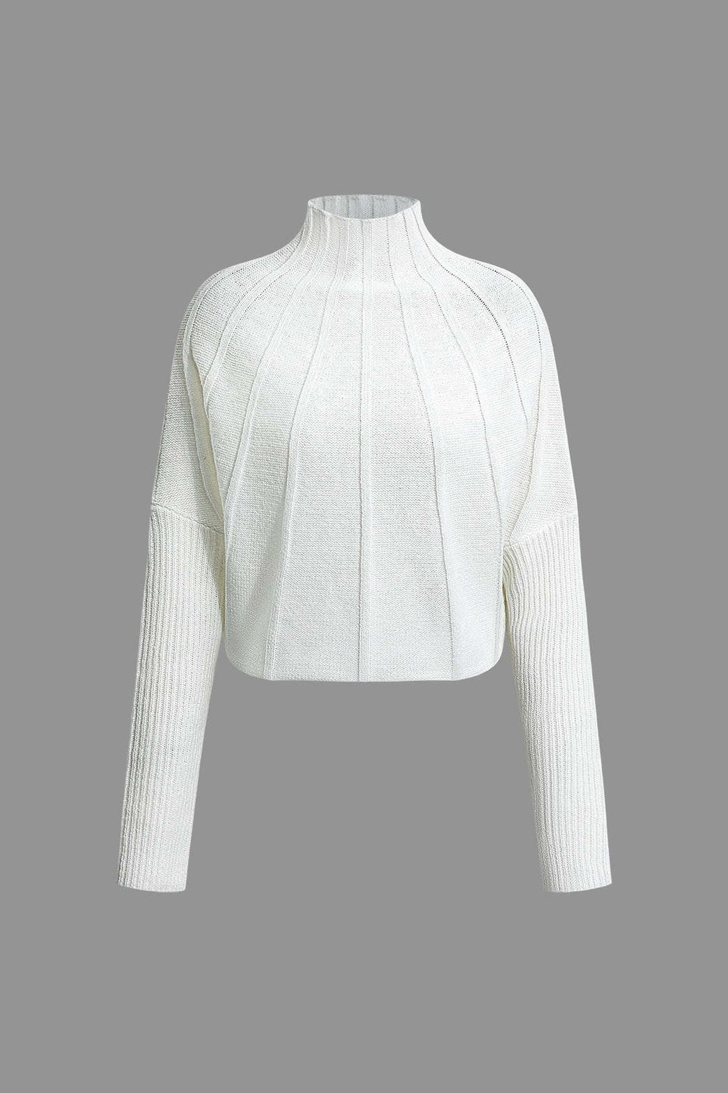 Pull blanc en maille confort