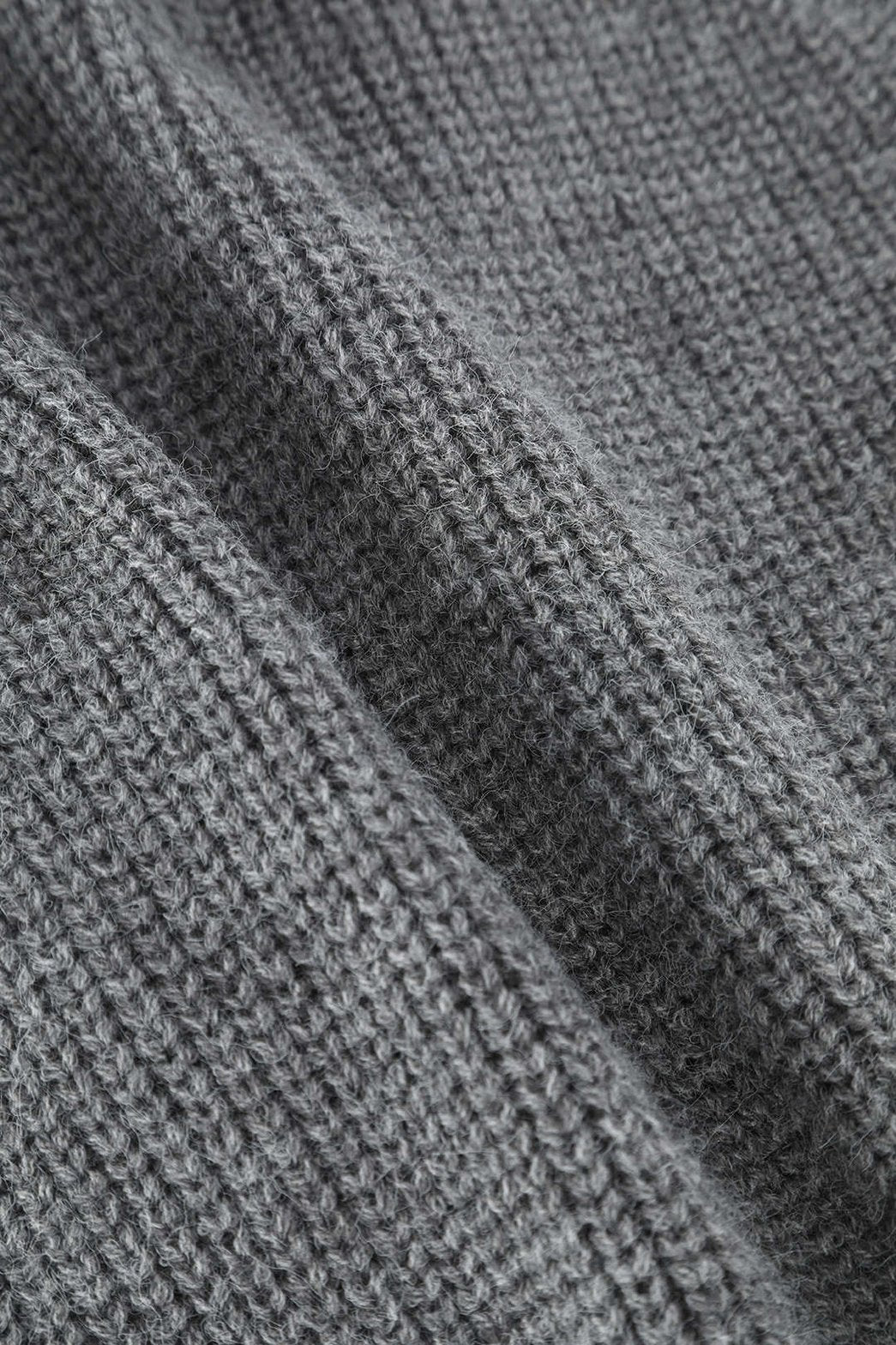 Pull gris col roulé mode