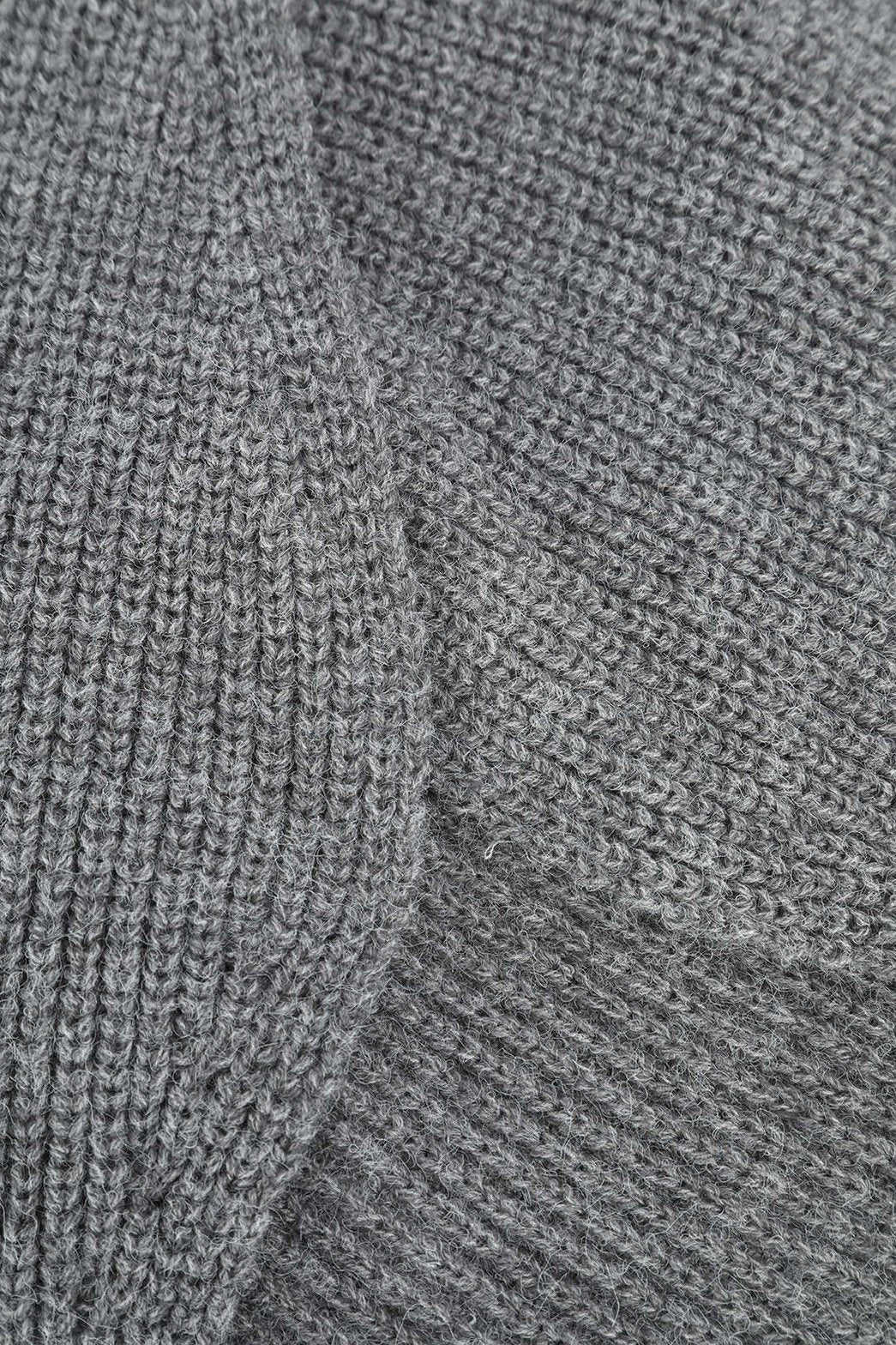Pull gris col roulé cosy