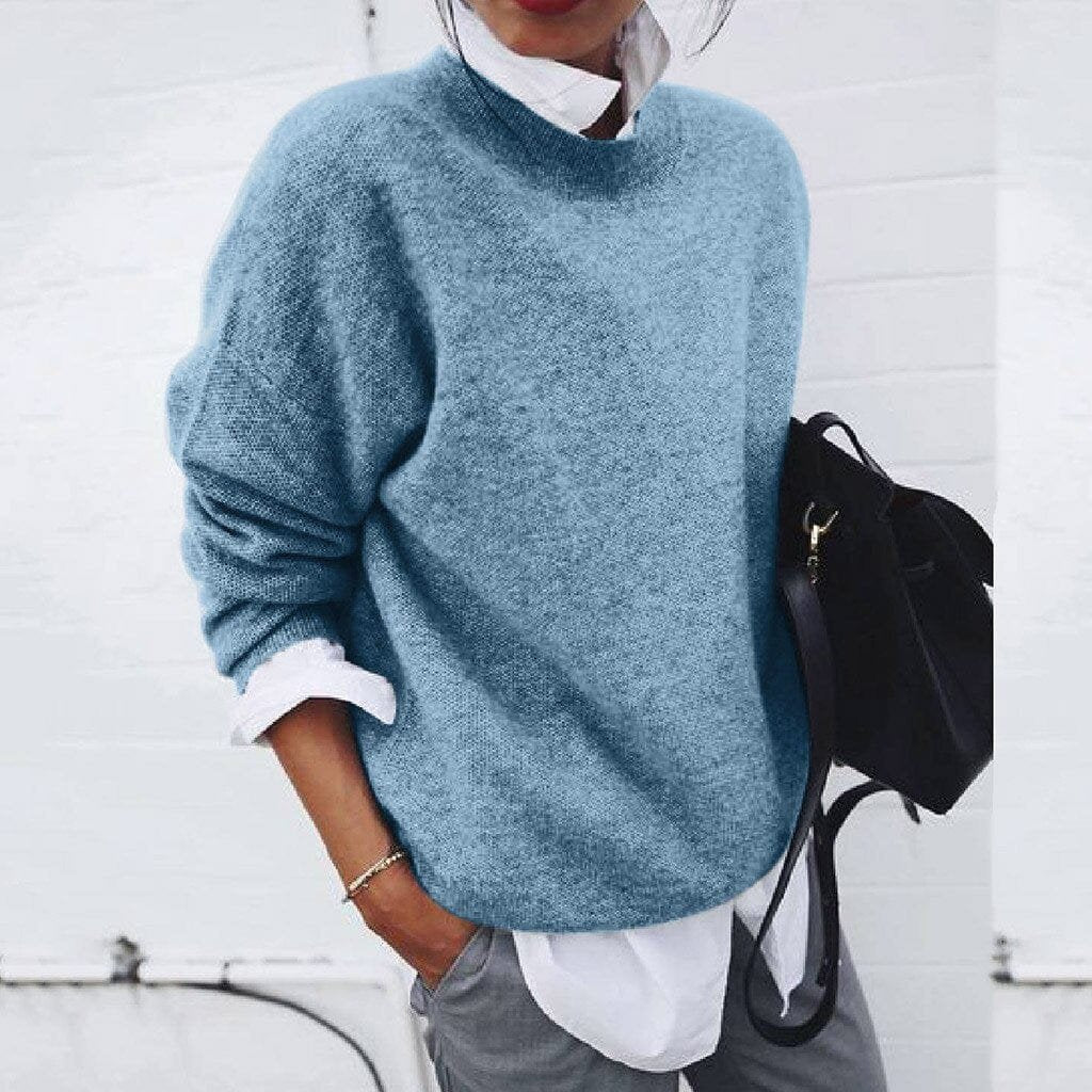 Pull tendance gris perle brise