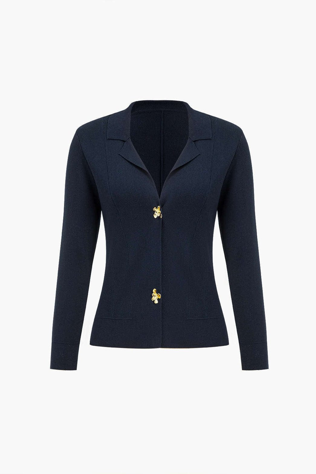 Pull tricot métallisé détail boutons nuage