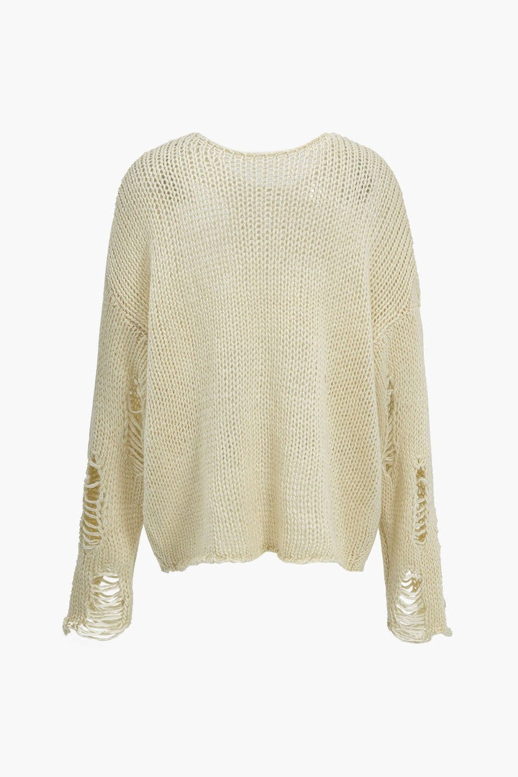 Pull maille déchiré style grunge harmonie