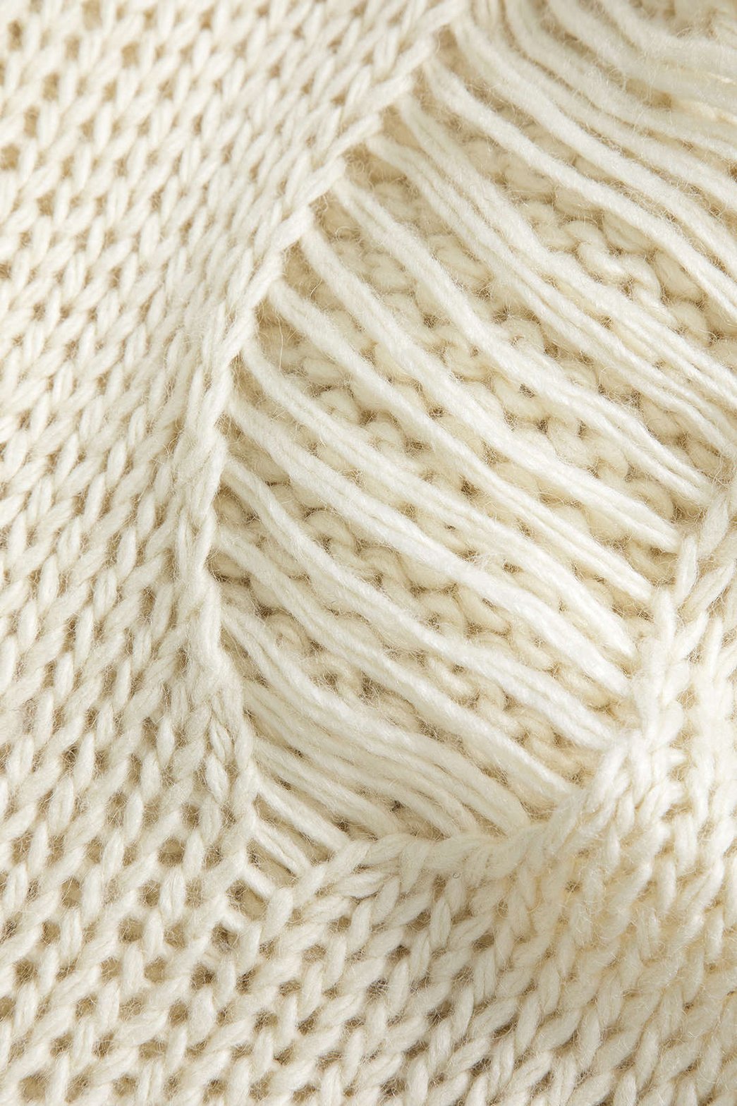 Pull maille oversize beige légèreté