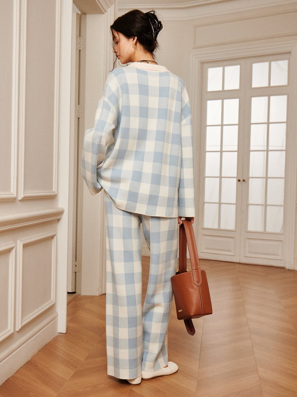 Pull polo tricot casual lune