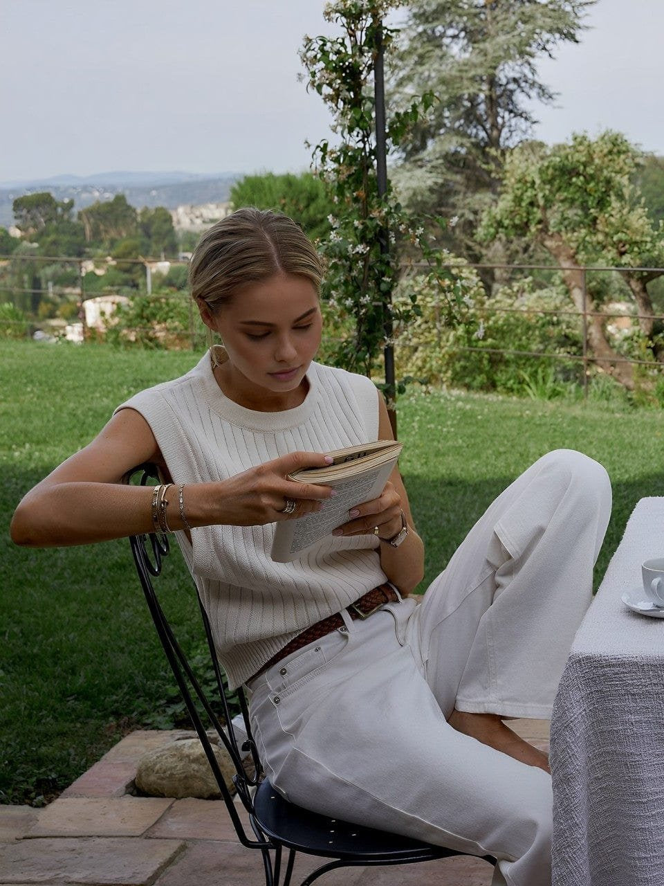 Pull sans manches élégant harmonie