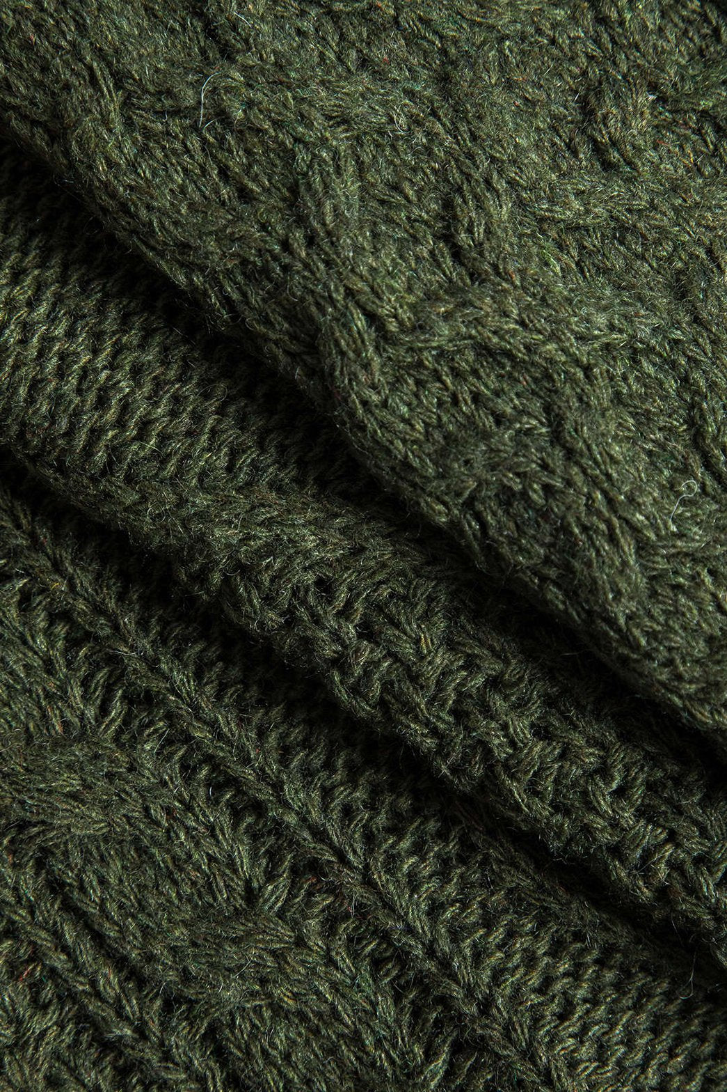 Pull tricoté vert sauge vue de côté harmonie