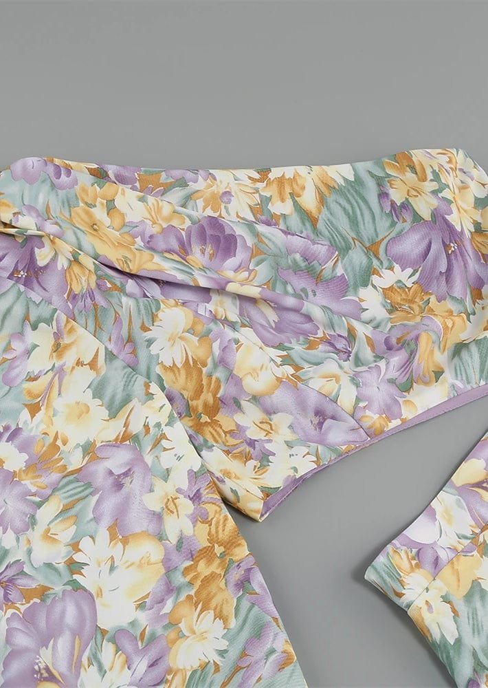 Robe une manche fleurie liberté