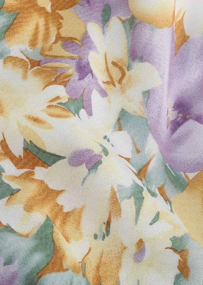 Robe une épaule fleurie raffinement