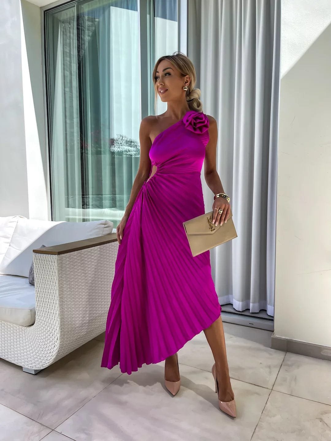 Robe fuchsia vue ensemble rêve