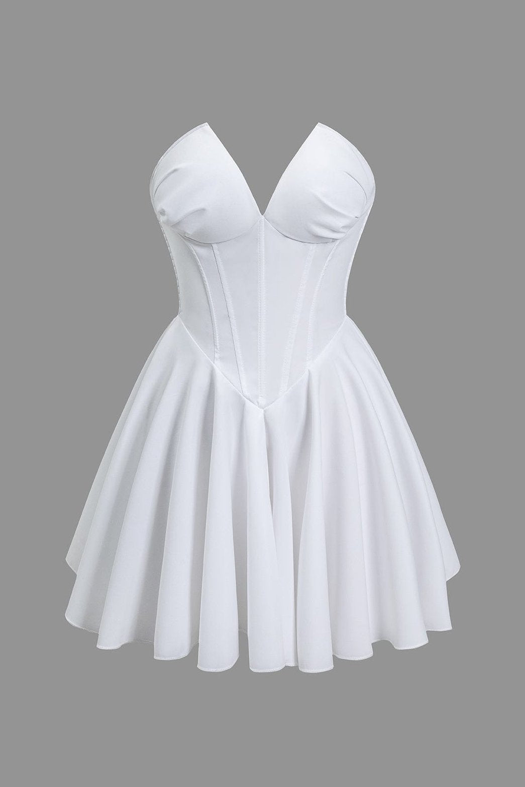 Robe bustier drapée blanche douceur