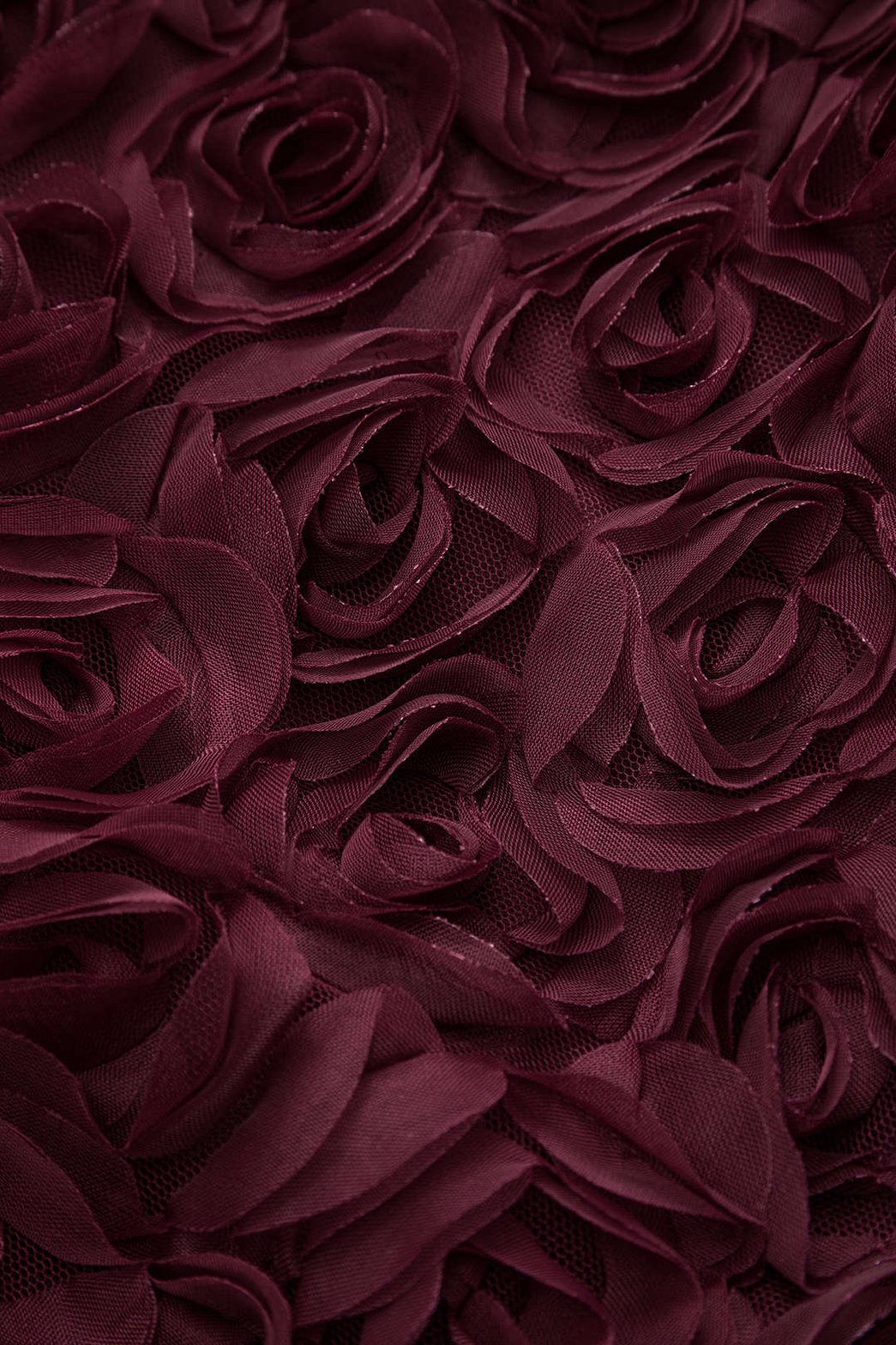 Robe de soirée bustier fleurs 3D satin