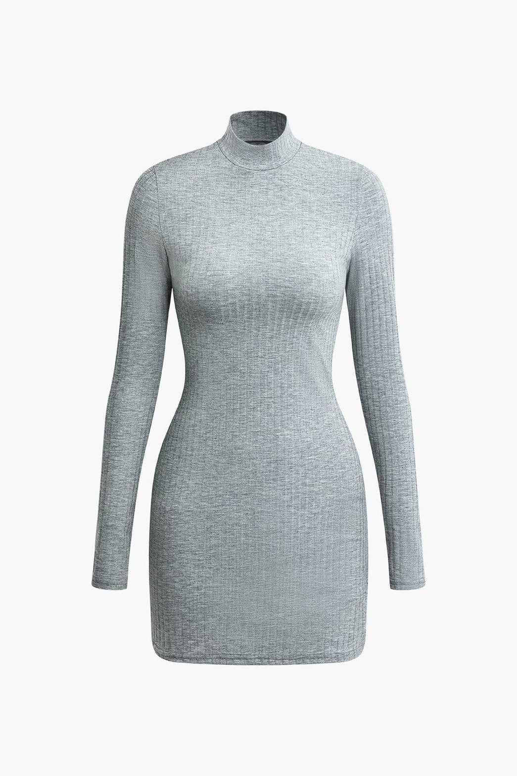 Robe mini moulante grise vue de profil - Charme