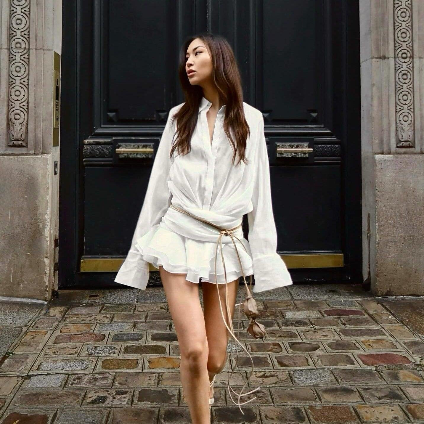 Robe chemise sophistiquée rêveuse