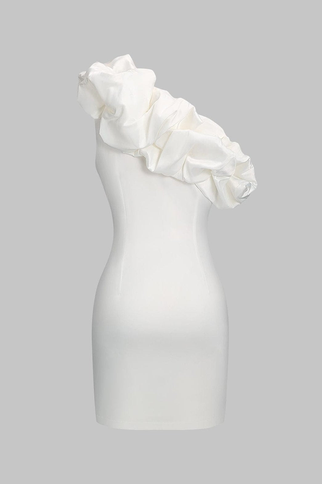 Robe courte satin blanc moulante - Élégance