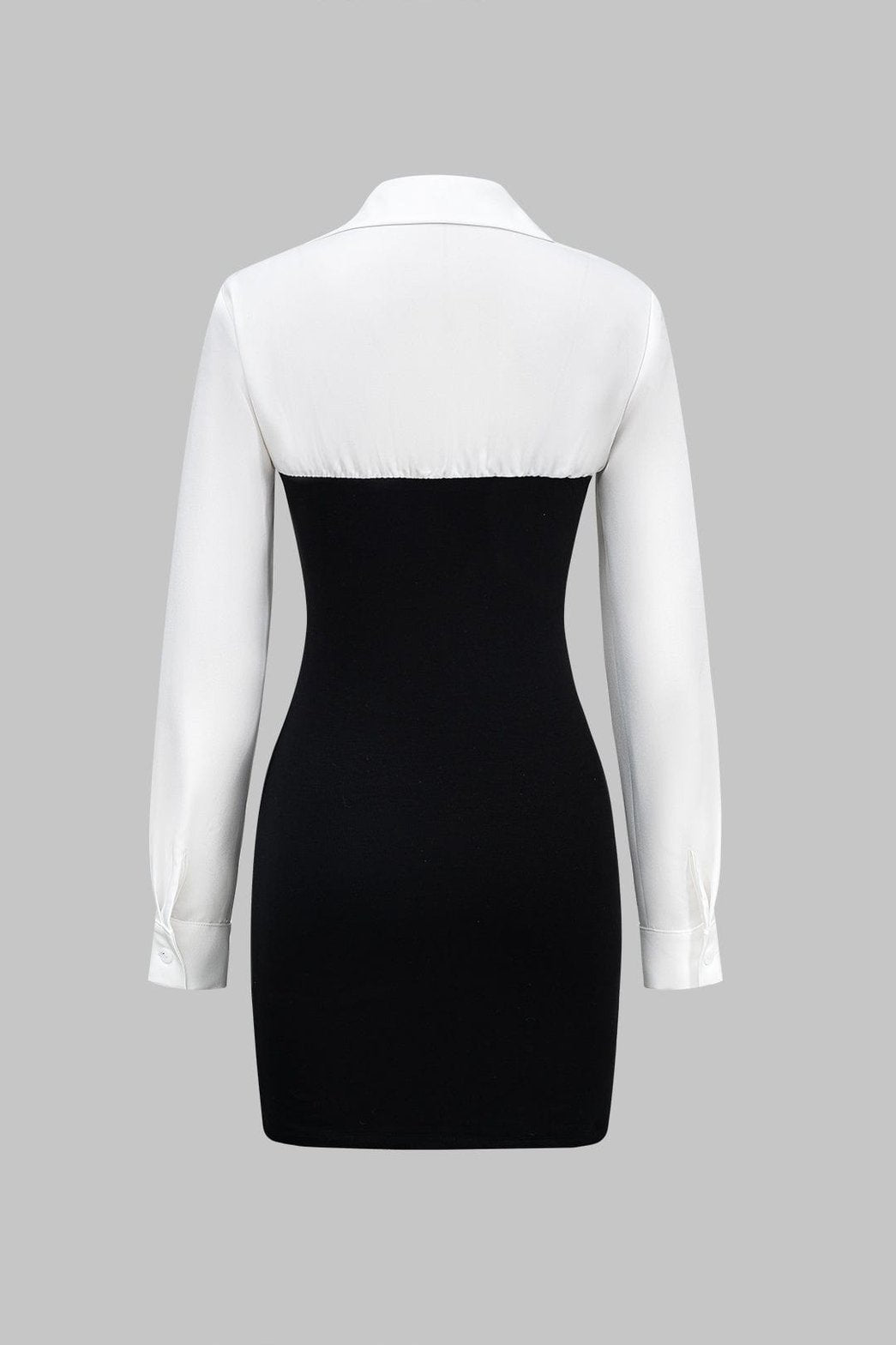 Robe patchwork moulante vue de dos soleil