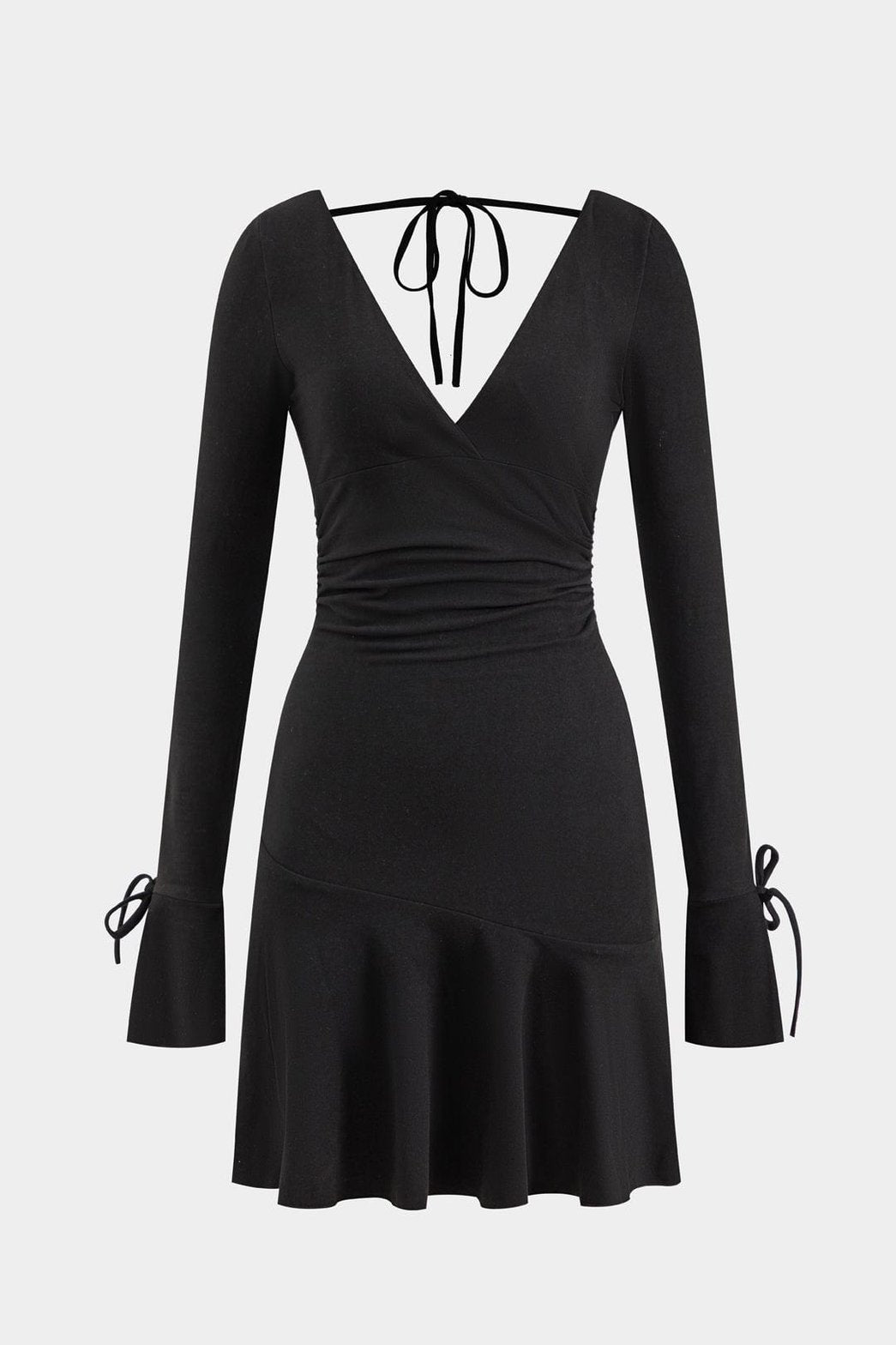 Robe courte drapée vue de dos étoile