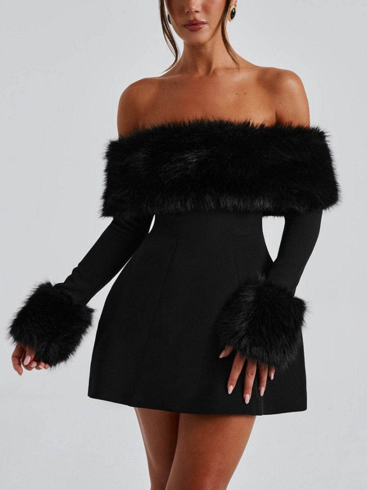 Robe courte manches longues orbit