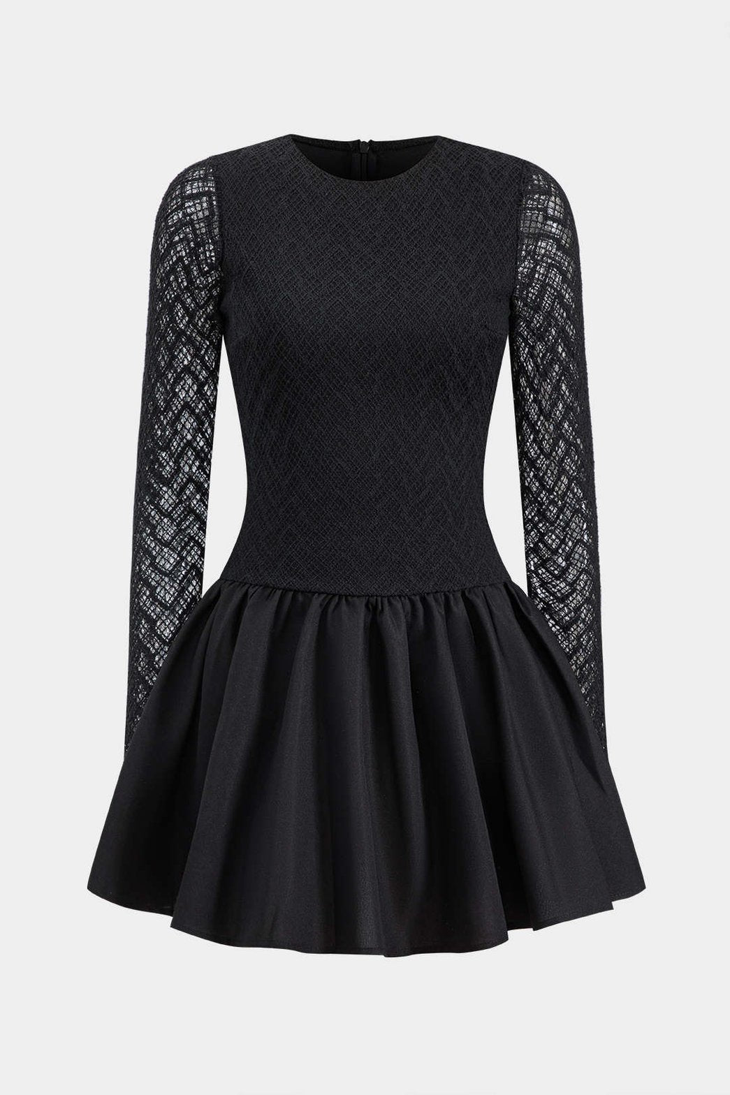 Robe courte noire élégante avec zip doux