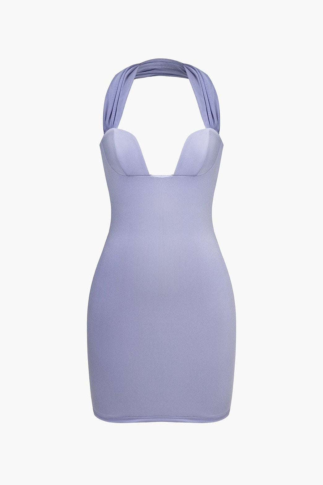 Robe moulante dos nu élégante lilas