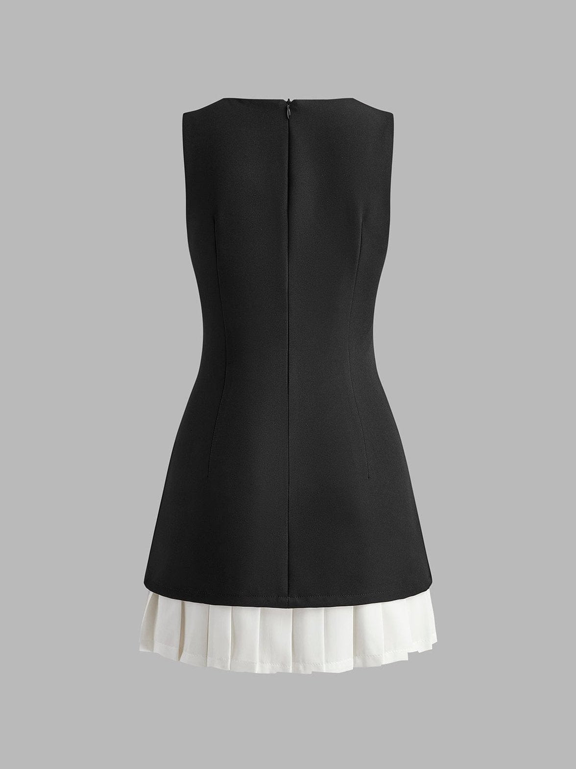 Détail plissé robe courte perle