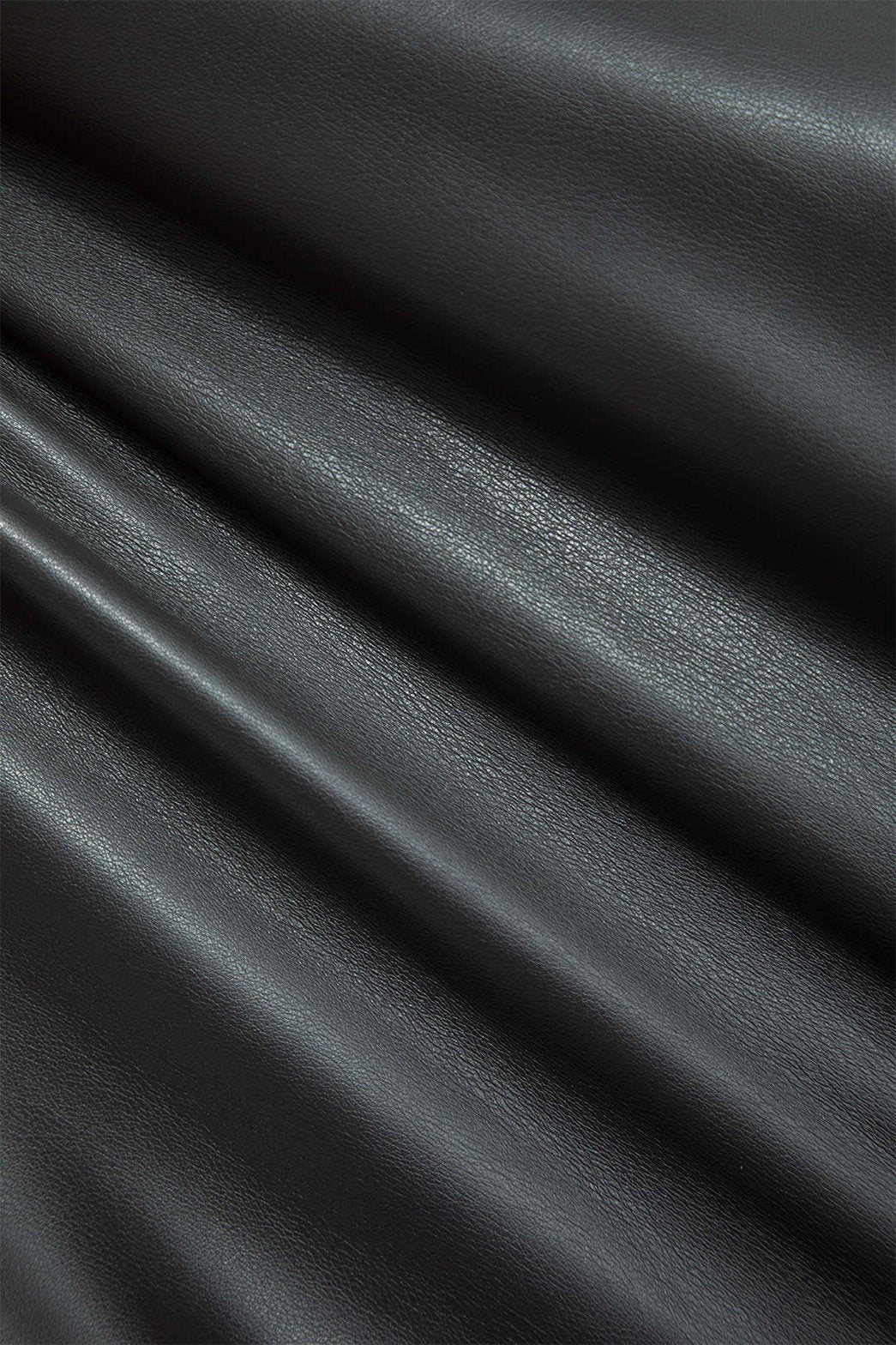 Robe Courte Simili-Cuir Col Rond