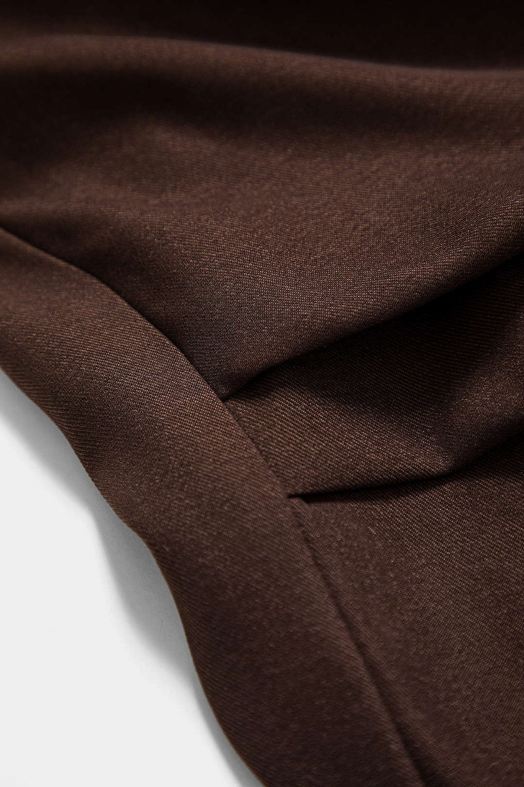 Robe bustier marron détail drapé lune