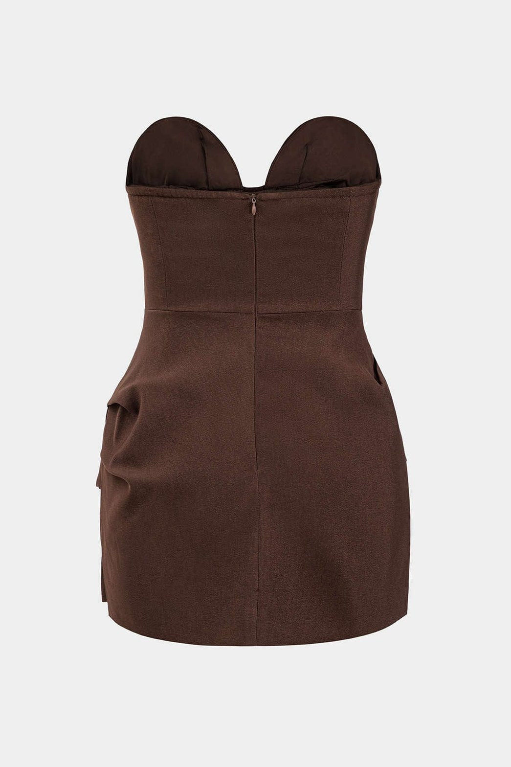 Robe bustier marron vue de dos nuage