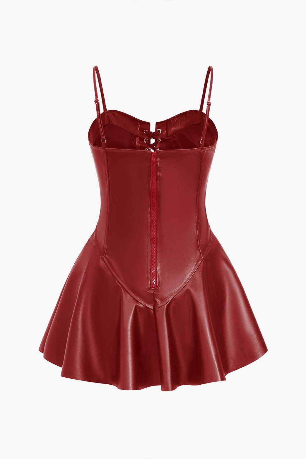 Mini robe façon cuir coupe ajustée pluie