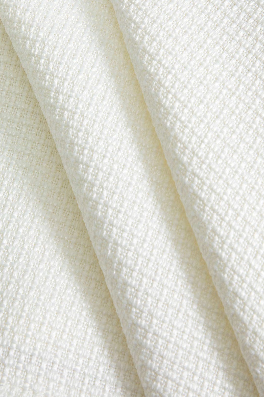 Robe courte tweed blanche col halter vue de côté lune