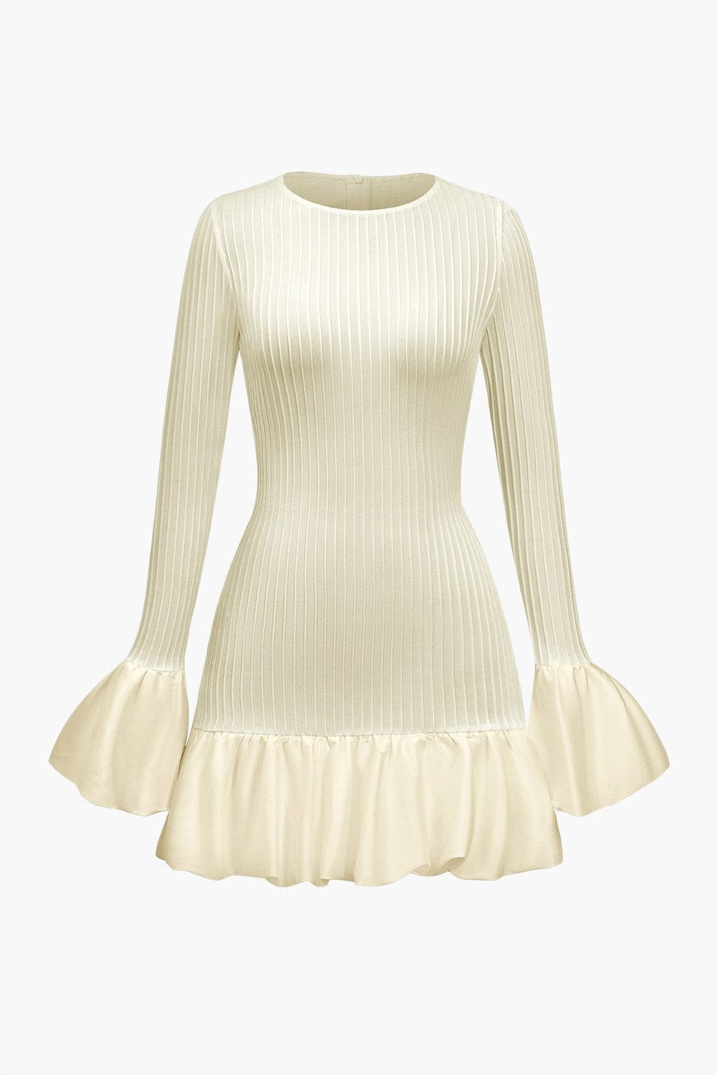 Robe jersey côtelée allure