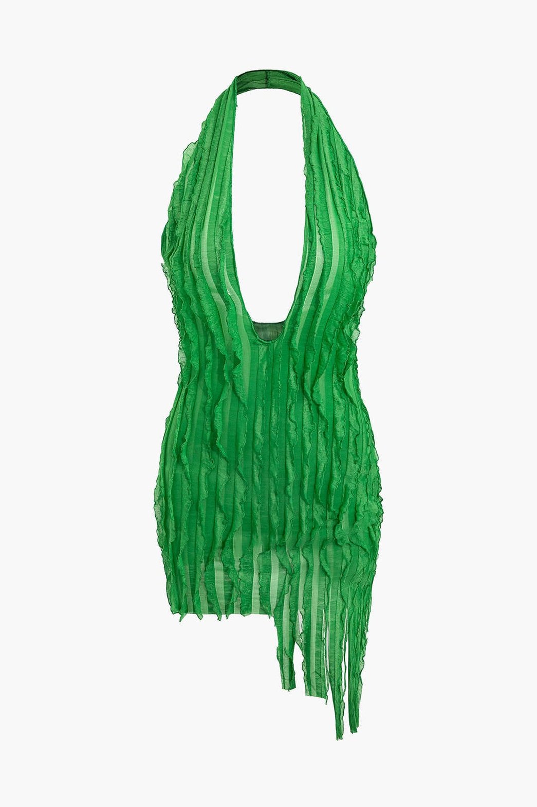 Robe verte dos nu ajustée émeraude