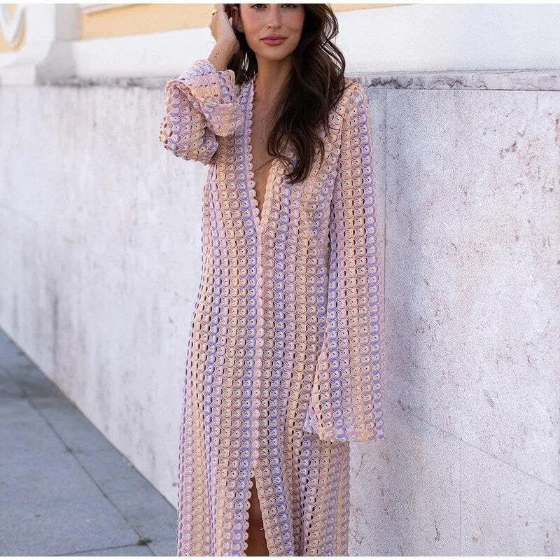 Robe crochetée plage sable