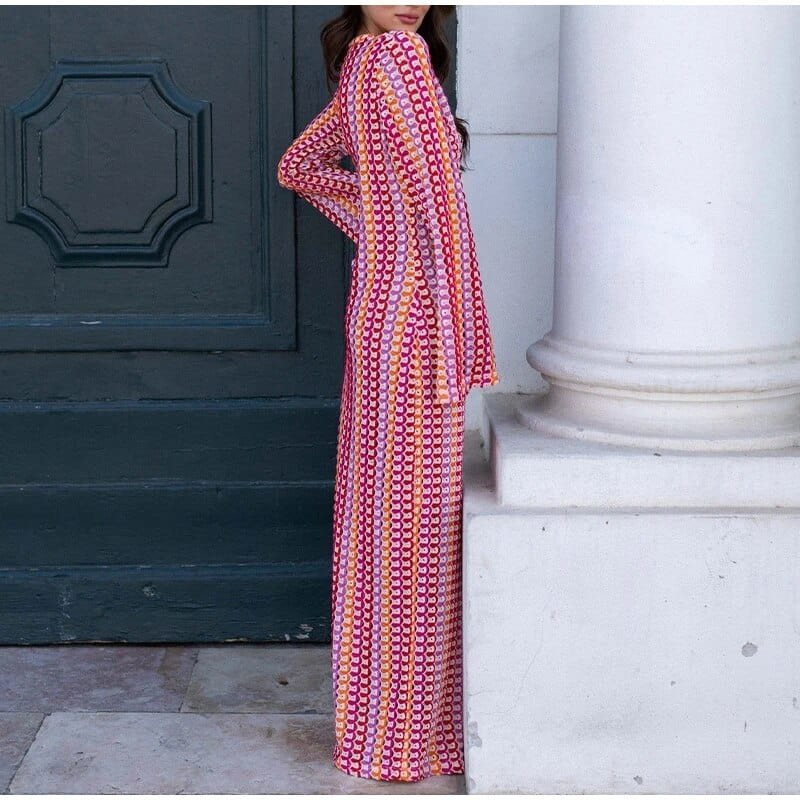 Robe crochetée détail dos vague