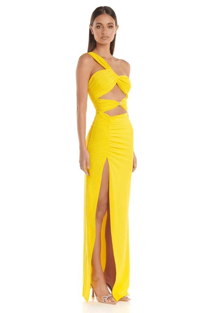 Robe longue fente latérale glamour