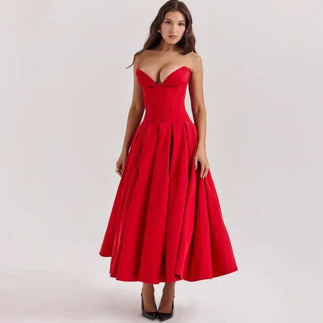 Robe de gala noire rubis