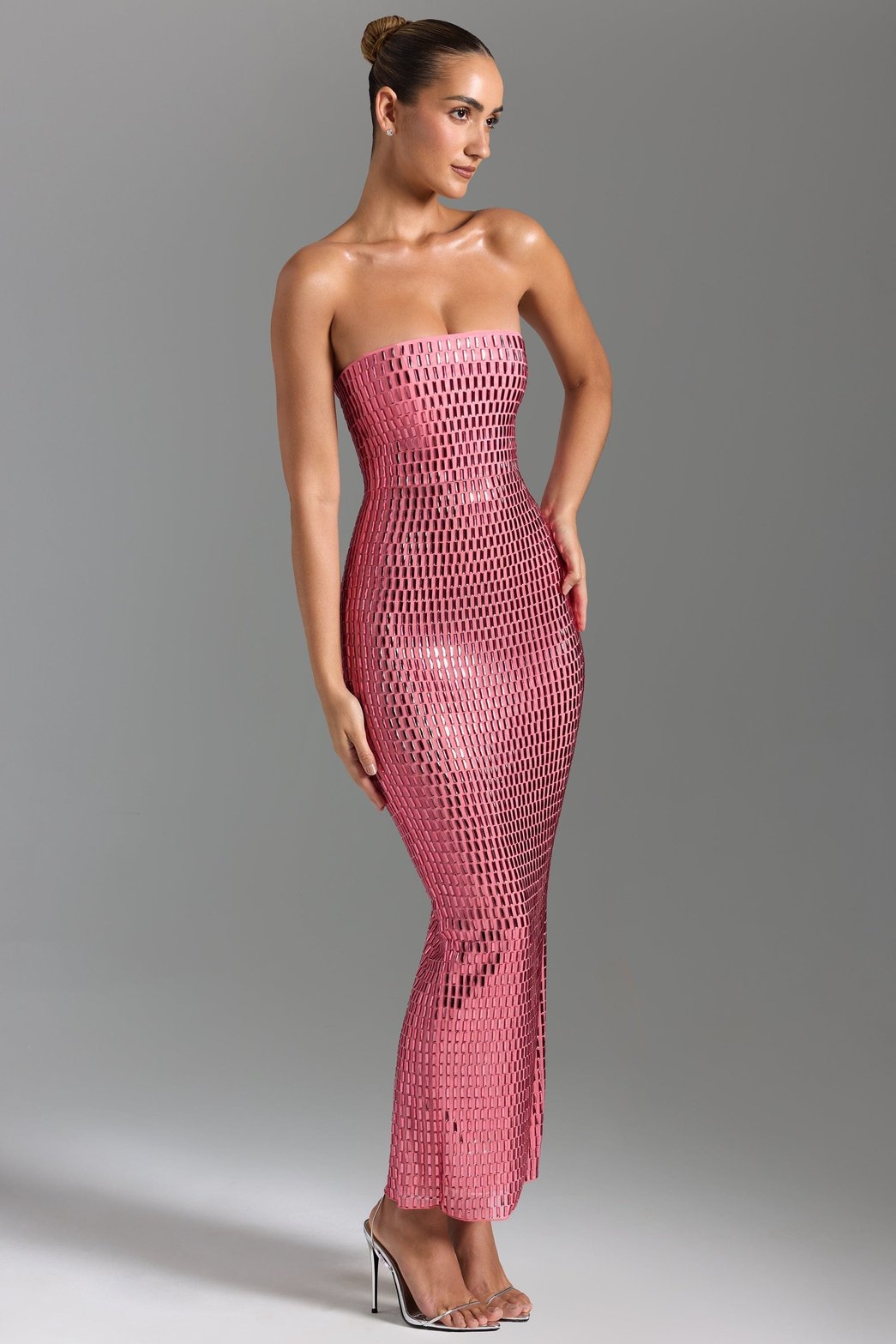 Robe longue élégante vue complète saphir