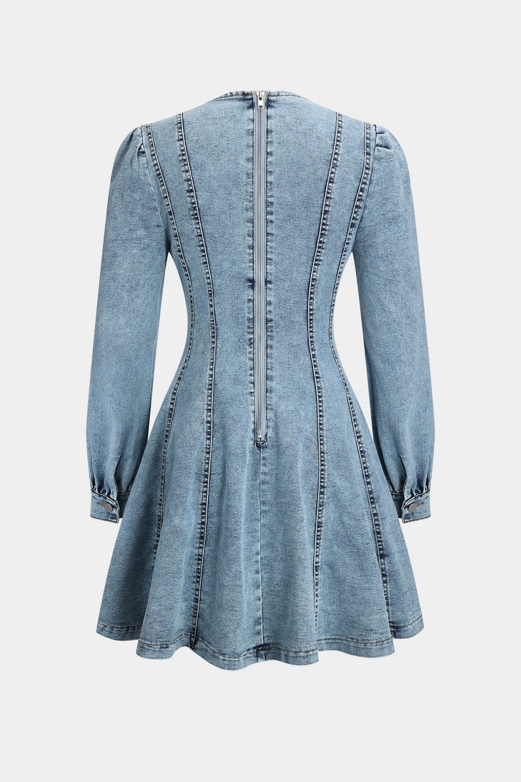 Robe denim style corset vue de dos étoile