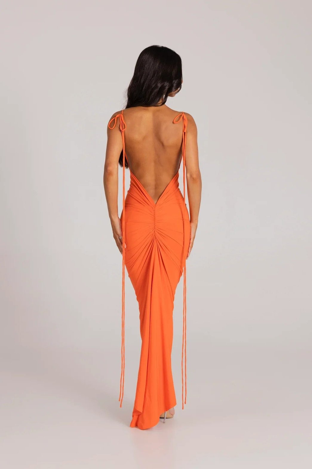 Robe longue lilas détail finitions poésie