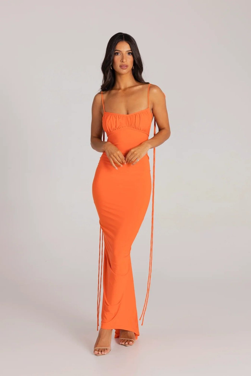 Robe longue lilas vue complète magie