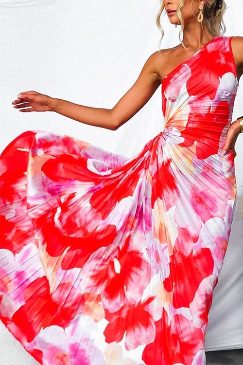 Robe longue à une épaule harmonie