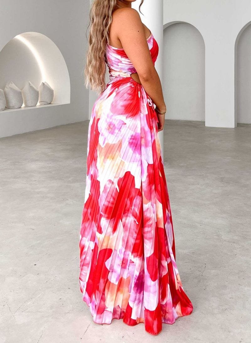 Robe longue asymétrique design voyage