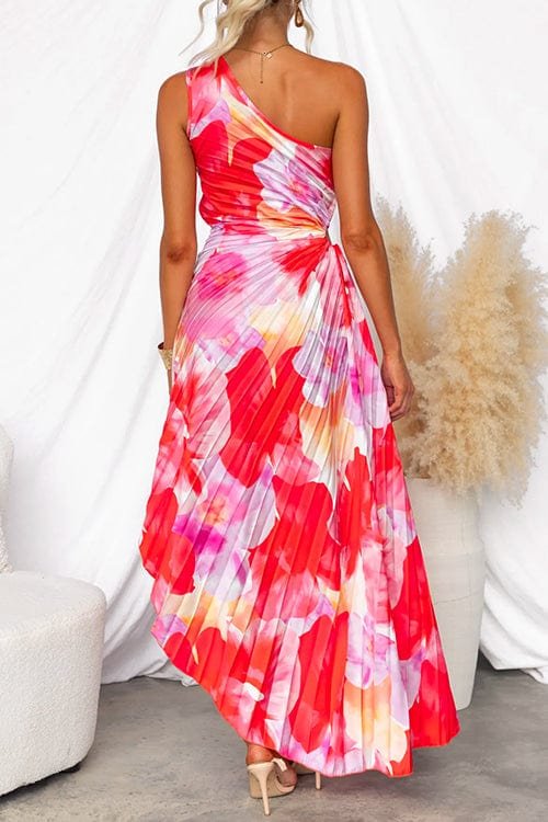 Robe longue plissée florale liberté