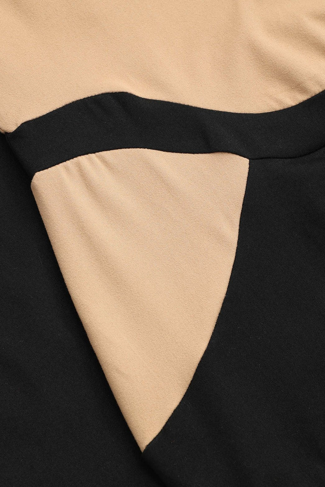Robe longue bicolore sans manches vue trois-quarts grâce