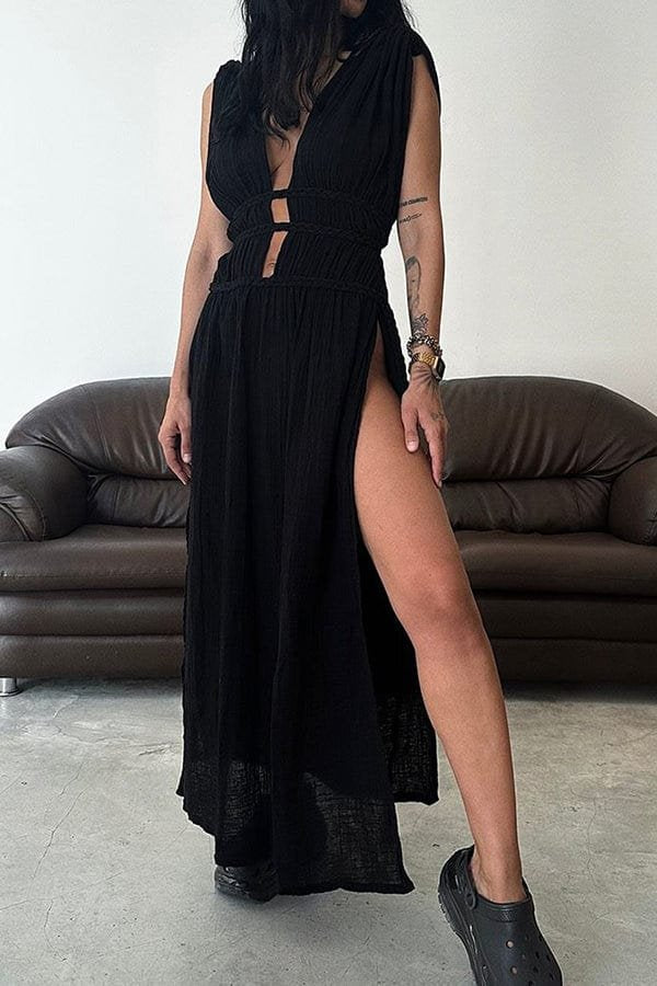 Robe maxi bohème élégante vague