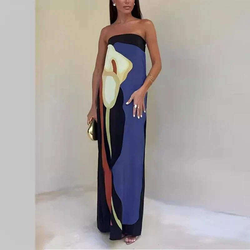 Robe longue imprimé avocat harmonie