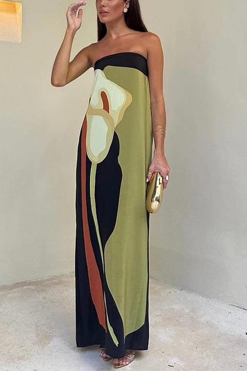 Robe bustier longue design avocat élégance