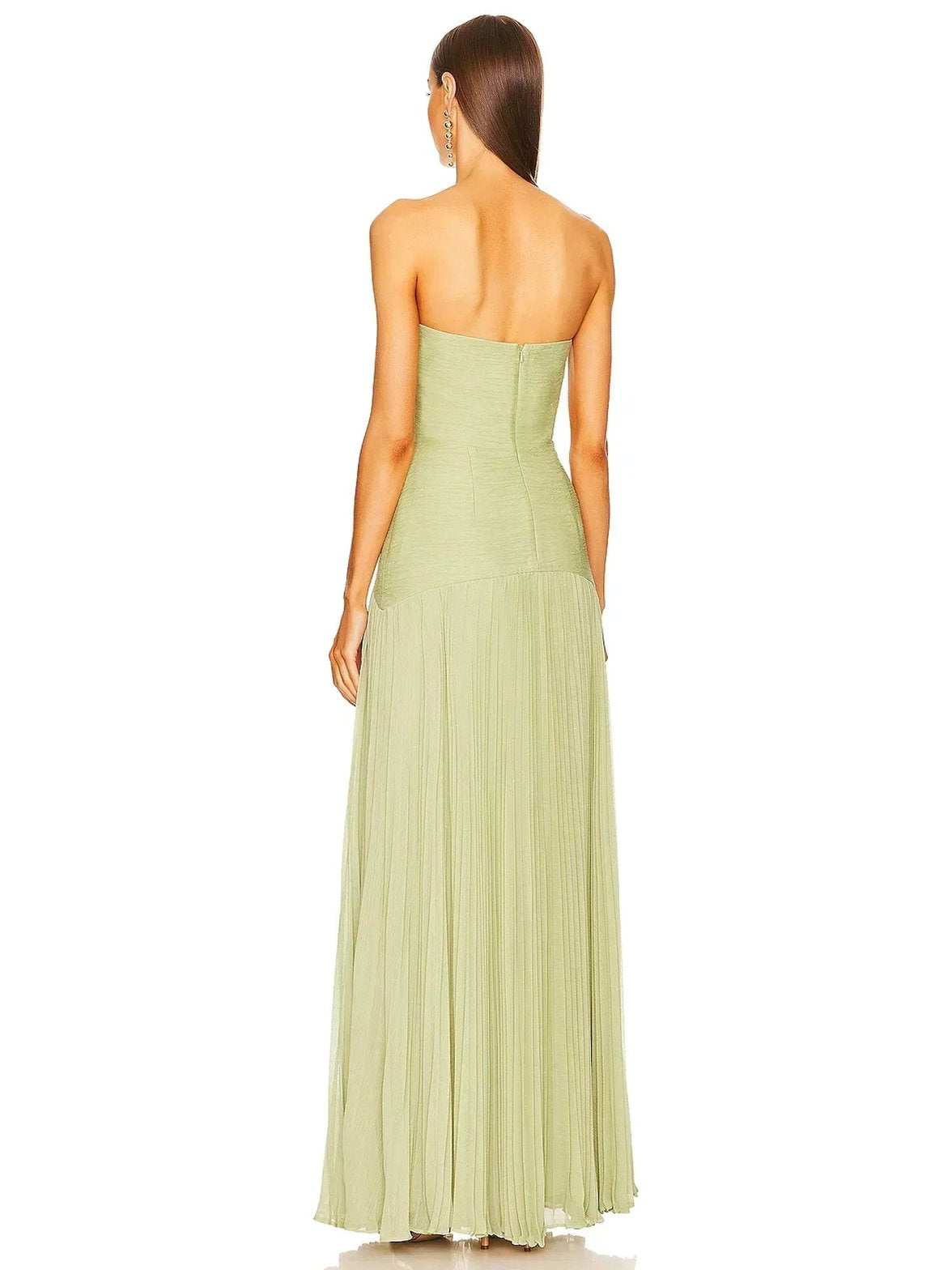 Robe longue plissée détail grâce