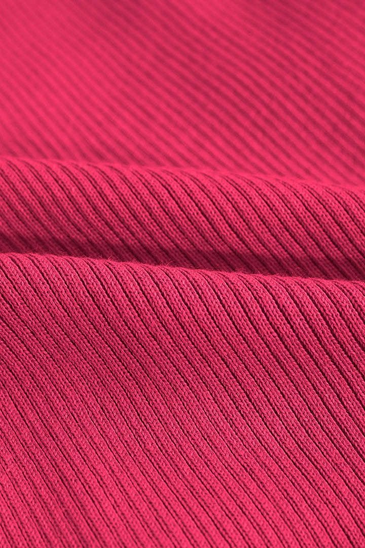 Robe Longue Côtelée Col Montant Élégante